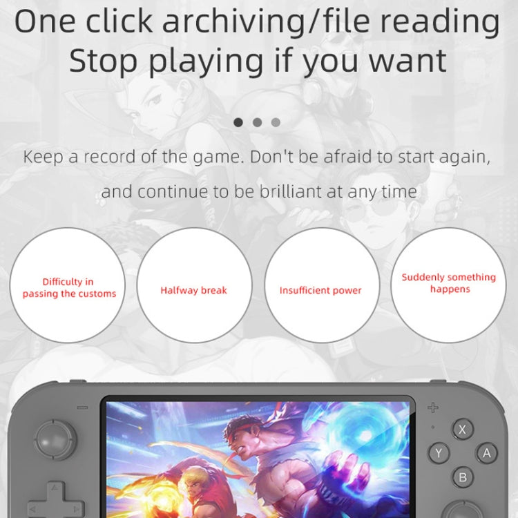 RG3000 Handheld Game Console Support Double Handle Mini Game Console(Yellow) by bashfashion