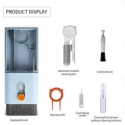 Q6S 10-in-1 Bluetooth Headphone Cleaning Pen Mobile Computer Keyboard Screen Digital Camera Cleaning Kit(Blue) by bashfashion