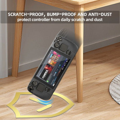 For Steam Deck Hifylux ST-PF14 Game Console Silicone Case Anti-scratch Non-slip Handheld Case Lanyard(Blue) by bashfashion