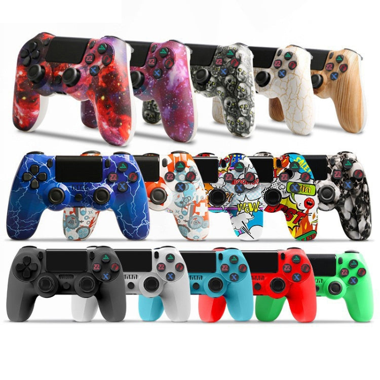 For PS4 Wireless Bluetooth Game Controller With Light Strip Dual Vibration Game Handle(Gear) by bashfashion