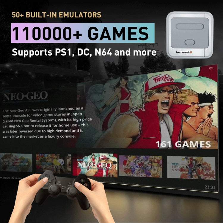 Super Console X 256GB 50000+ Games Wireless 4K HD 3D Double Game Console Box, US Plug by bashfashion