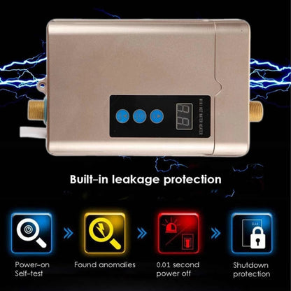 EU Plug 4000W Electric Water Heater With Remote Control Adjustable Temperate(White) by bashfashion