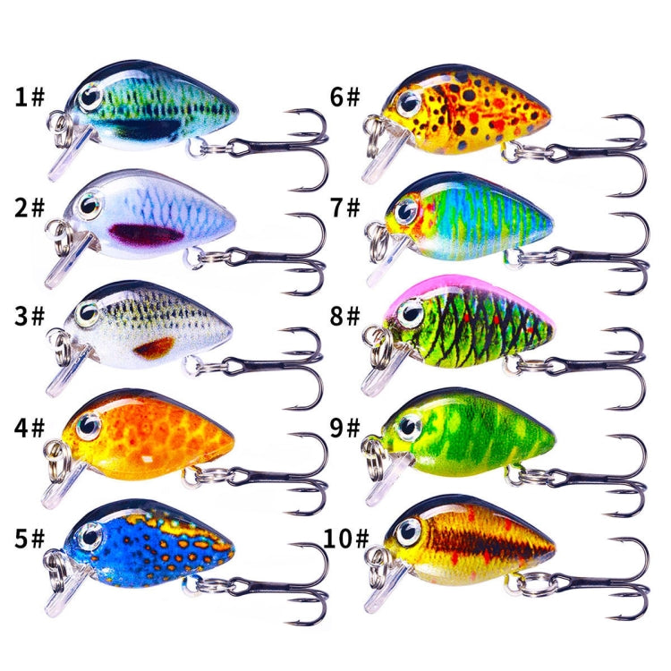 HENGJIA 2.5cm 1.5g Floating Water Little Fat Micro-Object Mini 3D Printing Luya Bait(5) by HENGJIA