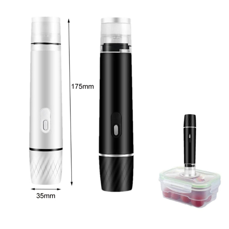 Handheld Vacuum Machine Rechargeable Food Preservation Compression Storage Machine(Black) by bashfashion