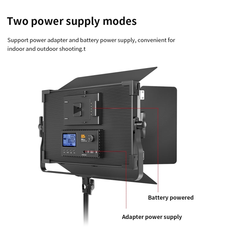 Pixel P45pro High Bright Dual Color Temperature Fill Light 120W Normal Bright Studio Camera Soft Light(A Set With EU Plug Adaptor) by Pixel