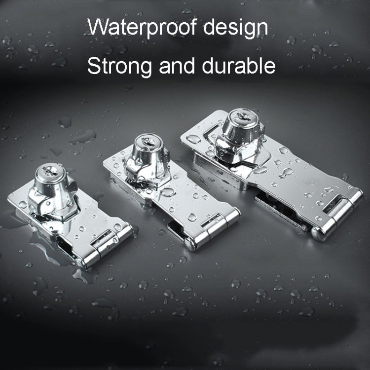 3 inch Interlocking No Hole Hook With Locking Hasp Chest Of Drawers Door Lock With Iron Key by bashfashion