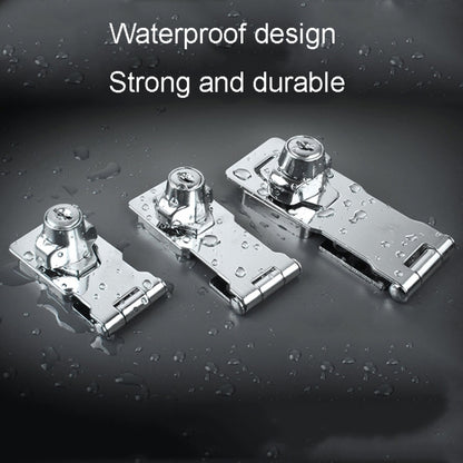 4 inch Interlocking No Hole Hook With Locking Hasp Chest Of Drawers Door Lock With Iron Key by bashfashion