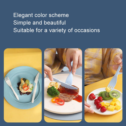 4 In 1 Portable Wheat Straw Tableware Set Outdoor Travel Storage Tableware Box, Style: A With Chopsticks (Blue) by bashfashion