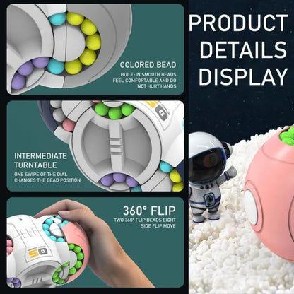 2-In-1 Rotating Magic Beans Fidget Toy Interactive Puzzle Games For Kids(Blue) by bashfashion