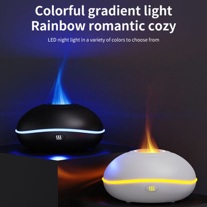 SD13 200ML Car USB Flame Aromatherapy Diffuser Home LED Night Light Silent Mist Humidifier(Black) by bashfashion