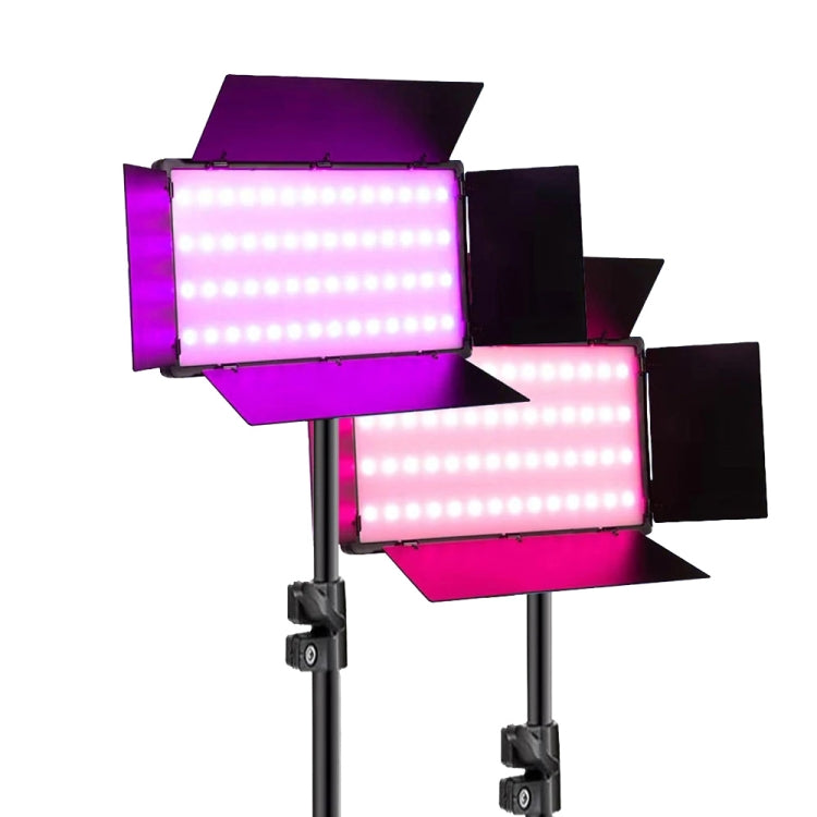 480+76 LEDs RGB Adjustable Live Shooting Fill Light Phone SLR Photography Lamp, EU Plug, Spec: 12 inch by bashfashion