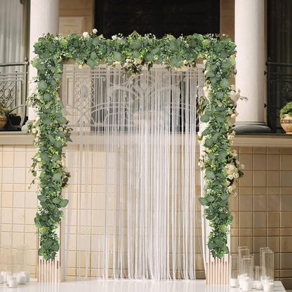 180cm Simulation Greenery Eucalyptus Ivy Leaf Rattan Hanging Fake Flower Decoration Rattan, Style: F Model by bashfashion