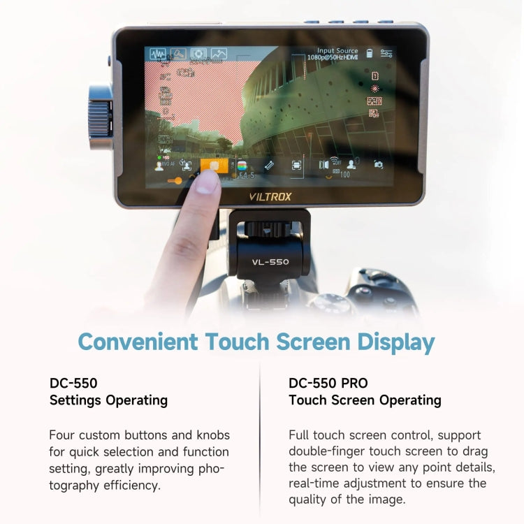 VILTROX DC550 Touch Model 5.5 Inch Camera Studio Monitors 4K HDMI 3D LUT Director Monitor by VILTROX