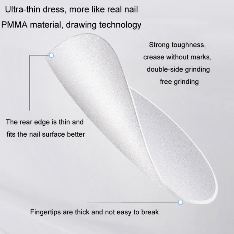 10pairs Of 100pcs/Box Frosted False Nails Artificial Tip, Shape: Medium Oval M by bashfashion