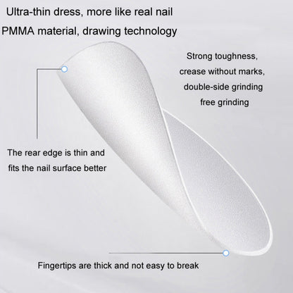 10pairs Of 100pcs/Box Frosted False Nails Artificial Tip, Shape: Medium Oval M by bashfashion