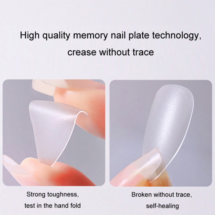 10pairs Of 100pcs/Box Frosted False Nails Artificial Tip, Shape: Medium Oval M by bashfashion