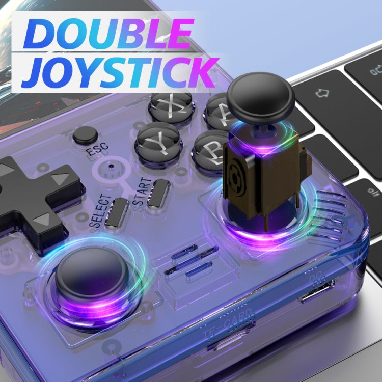 R35PLUS 3.5 Inch Handheld Game Console Built-in 64G 10,000+ Games(Transparent Orange) by bashfashion