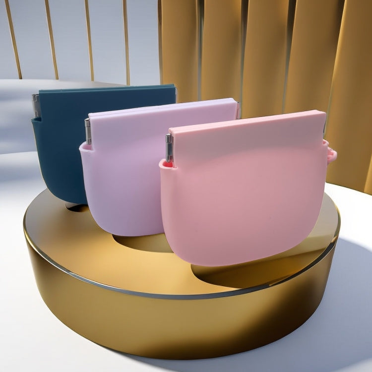 Silicone Elastic Coin Pouch Tie Handle Clasp Coin Storage Bag(Dark Green) by bashfashion