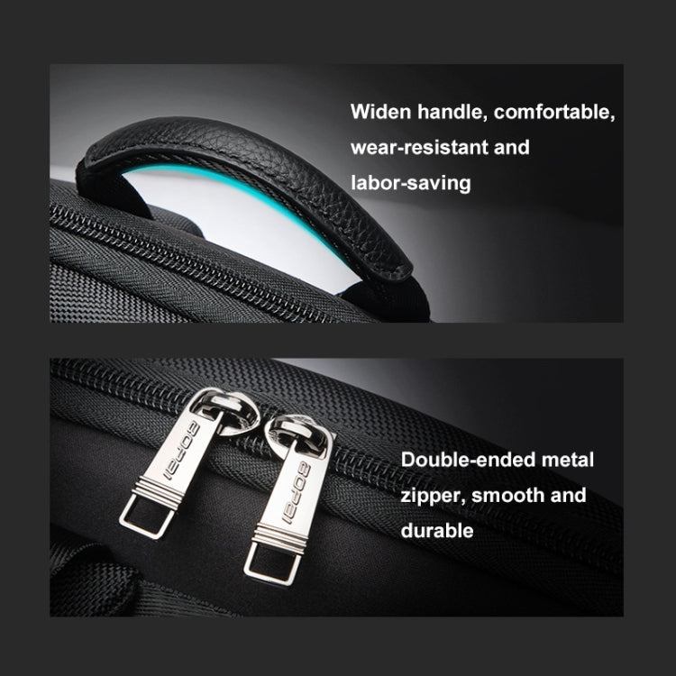 Bopai First-Layer Cowhide Business Commuter Waterproof And Lightweight Laptop Backpack, Color: Flagship by Bopai