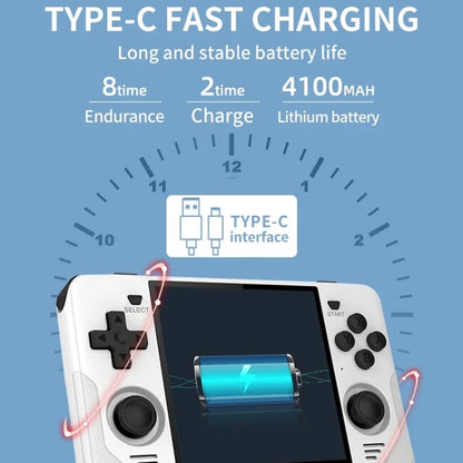 POWKIDDY RGB30 4 Inch IPS Screen Handheld Game Console Built In WIFI＋Bluetooth 16GB+64GB(Blue) by POWKIDDY