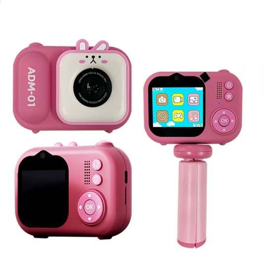 2.4 Inch IPS Screen 48MP Dual Lens Kids Digital Camera Mini Video Camera With 64G TF Card Pink Bunny by bashfashion