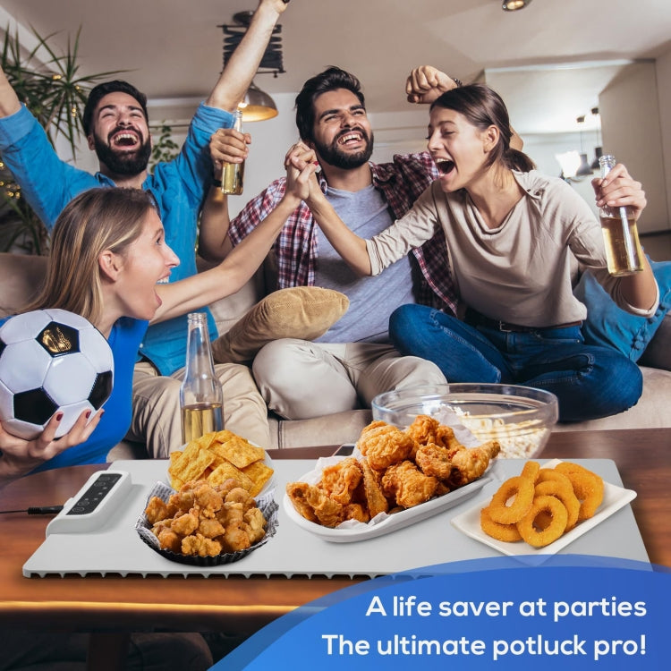 240W Electric Warming Tray Food Warmer with Adjustable Temperature, Timed Close EU Plug by bashfashion