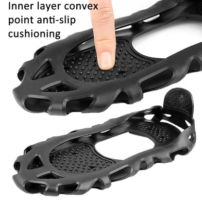 30 Point Cleats Crampons Spikes for Walking, Jogging, Hiking, Mountaineering Ice Snow Grips, Size: L(Black) by bashfashion