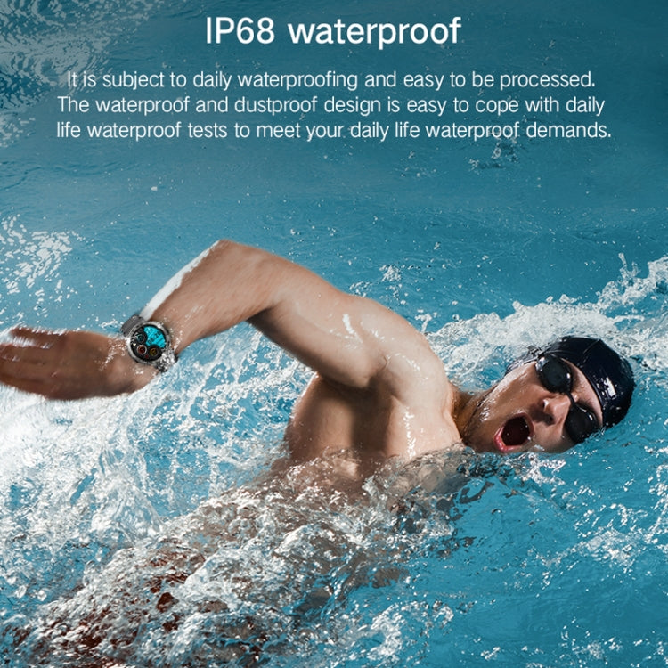 Bluetooth Talk Outdoor Pedometer Exercise Heart Rate Sleep Monitoring Smart Watch(Silver) by bashfashion