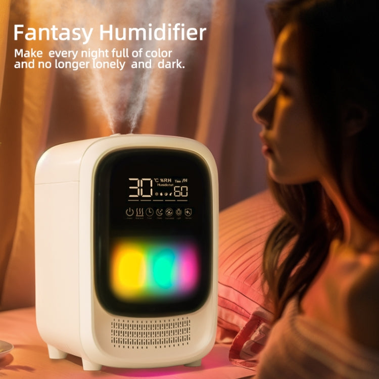 FS101 3.5L Colorful Light Home Bluetooth Music Aromatherapy Humidifier, Spec: EU Plug(Whtie) by bashfashion