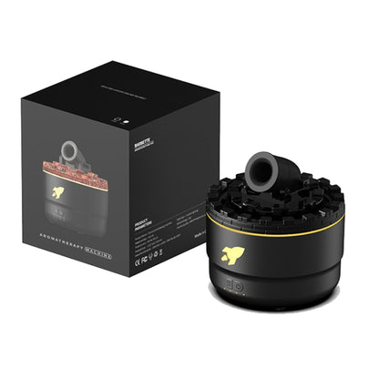 Turret Shape Aromatherapy Humidifier With 3-speed Timer 7-color Atmosphere Light EU Plug White by bashfashion