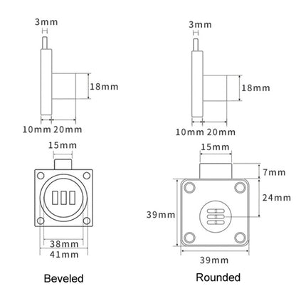 Home Cabinet Desk Drawer Combination Lock Lockers File Security Latches, Style: Gray Beveled by bashfashion