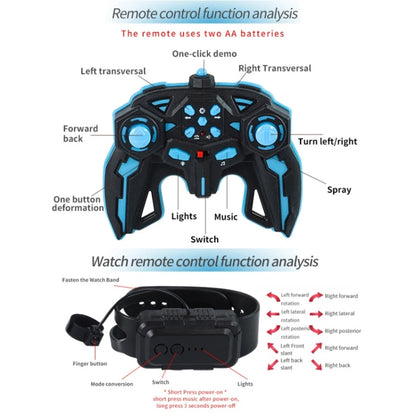 2.4G Spray RC Car Gesture Sensor Music Lights Twist Stunt Drift Car Double Side Driving Buggy Toy, Color: Handle+Watch RC Green by bashfashion
