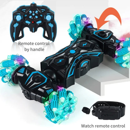 2.4G Spray RC Car Gesture Sensor Music Lights Twist Stunt Drift Car Double Side Driving Buggy Toy, Color: Handle RC Green by bashfashion