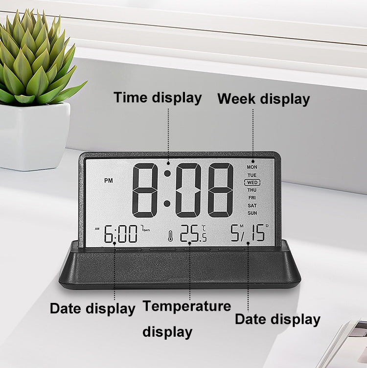 Multifunctional Temperature / Date Display Electronic Alarm Clock(White Transparent) by bashfashion