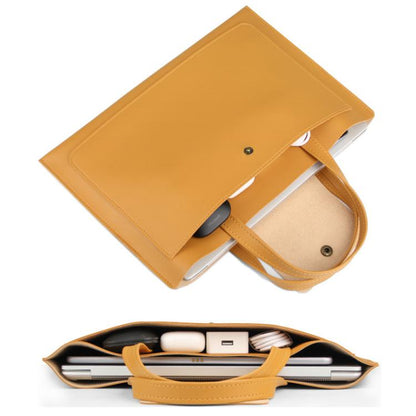 Laptop Computer Handbag For Ipad Macbook Lenovo Huawei Computer Inner Bag Briefcase, Spec: 13/14 inch(Yellow) by bashfashion