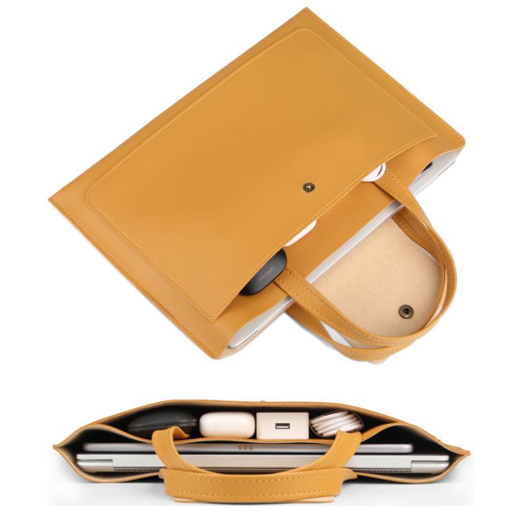 Laptop Computer Handbag For Ipad Macbook Lenovo Huawei Computer Inner Bag Briefcase, Spec: 15/16 inch(Yellow) by bashfashion