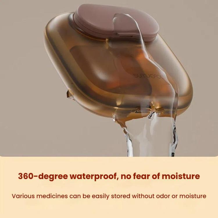 Portable Pill Box Dispenser Sealed Large Capacity Seven Days a Week Medication Organizer, Color: 6 Grids White by bashfashion