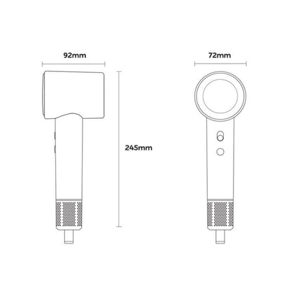 D3 110000 High Speed Smart Constant Temperature Negative Ion Hair Dryer, Color: US Plug Gray by bashfashion
