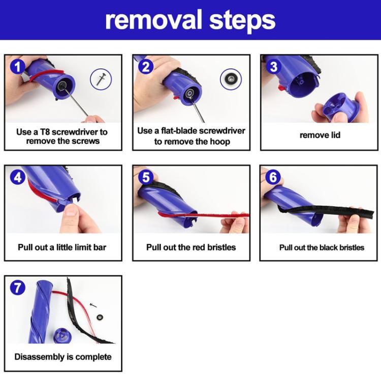 1set 674 Thin Rolling Brush Plush Strips For Dyson Vacuum Cleaner V7 / V8 / V10 / V11 Direct Drive Brush Head by bashfashion