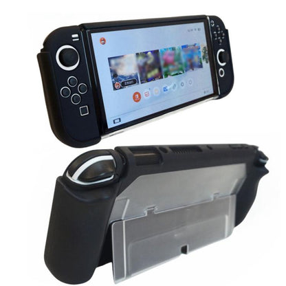 For Nintendo Switch OLED / Joy-Con 2 In 1 Protective Case TPU Cover Support(Black) by bashfashion