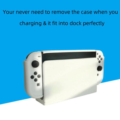 For Nintendo Switch OLED / Joy-Con 2 In 1 Protective Case TPU Cover Support(White) by bashfashion