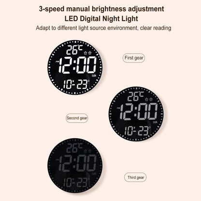11.6-Inch RGB Wall Clock With Remote Control Multi-Functional Alarm Clock White+Cloth by bashfashion
