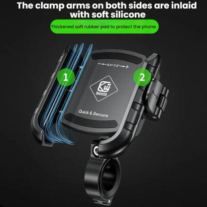 Kewig Motorcycle Bicycle Non-Blocking Mobile Phone Camera Navigation Bracket(M8SP-C3) by Kewig