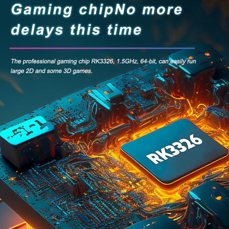 Portable Open Source GBA/FC Arcade Handheld Game Console, Size: 64G(Transparent Blue) by bashfashion