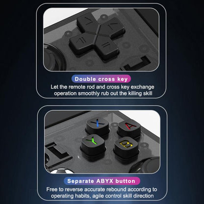 Portable Open Source GBA/FC Arcade Handheld Game Console, Size: 128G(Transparent Blue) by bashfashion