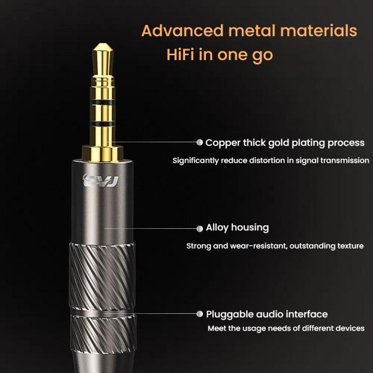 CVJ VS400 Interchangeable Audio Plug Oxygen-Free Copper Headphone Upgrade Cable, Style: Type-C 0.75mm by CVJ