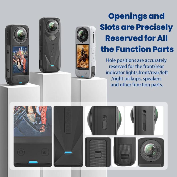 aMagisn Body Case For Insta360 X5 Action Camera Protective Accessories Gray by aMagisn