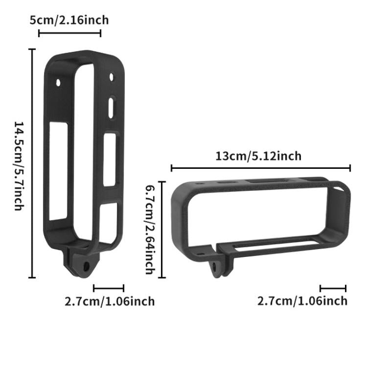 For Insta360 X5 360 Camera CQT Expandable Protective Cage Shockproof Case Vertical Orange by CQT