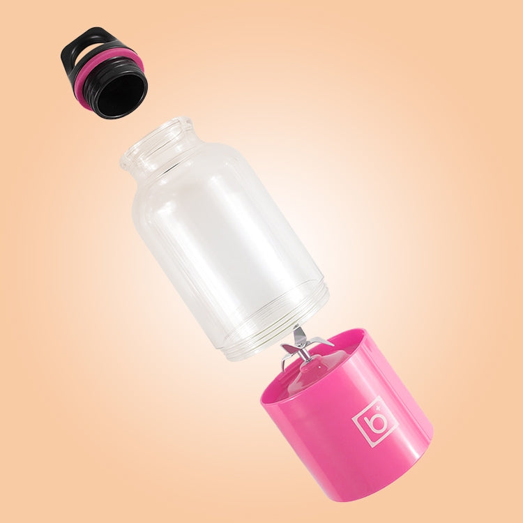 500ml Mini Portable Electric Juicer Cup USB Rechargeable Juicer Blender Maker Shaker Squeezers Fruit Orange Juice Extractor(Pink) by bashfashion